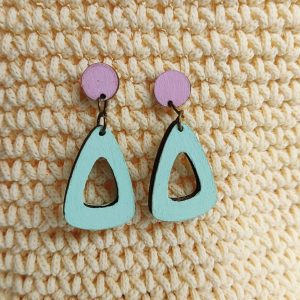 Pendientes colgantes pintados