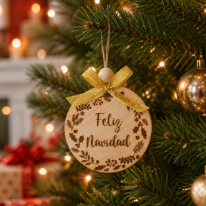 Bola de Navidad Plana Personalizada