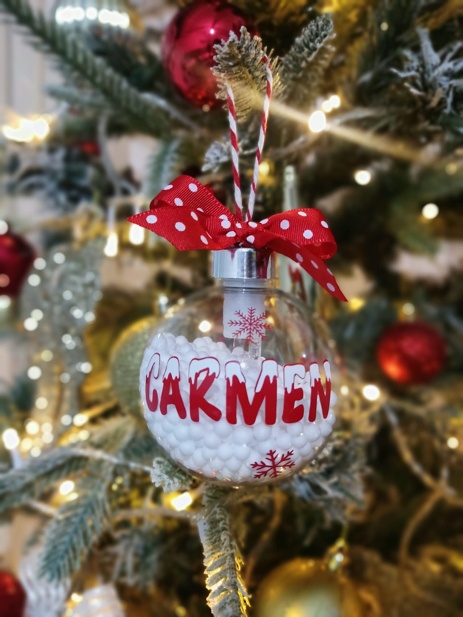 Bola de Navidad Personalizada con Luz LED - Imagen 6