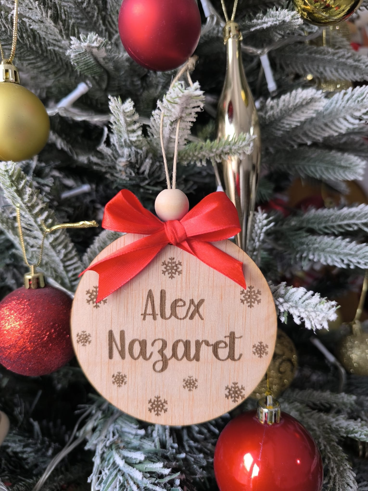 Bola de Navidad Plana Personalizada - Imagen 3