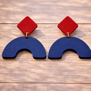 Pendientes de Madera Largos Pintados