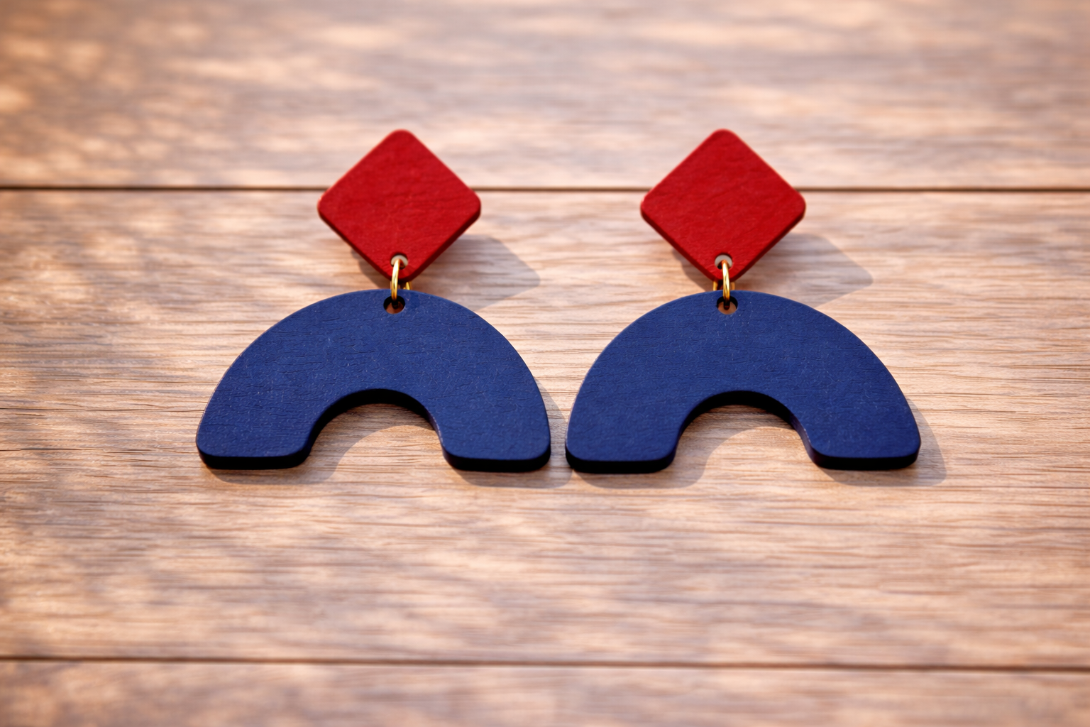 Pendientes de Madera Largos Pintados