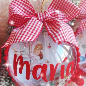 Bola de Navidad Transparente Personalizada con dibujo Interior