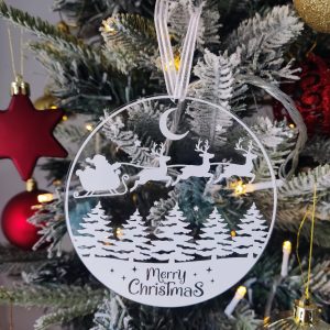 Bola de Navidad Plana Transparente Personalizada