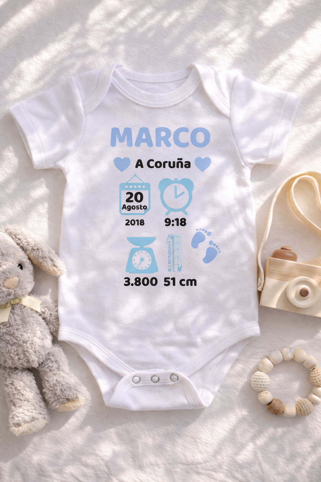 Body de bebé "Natalicio"
