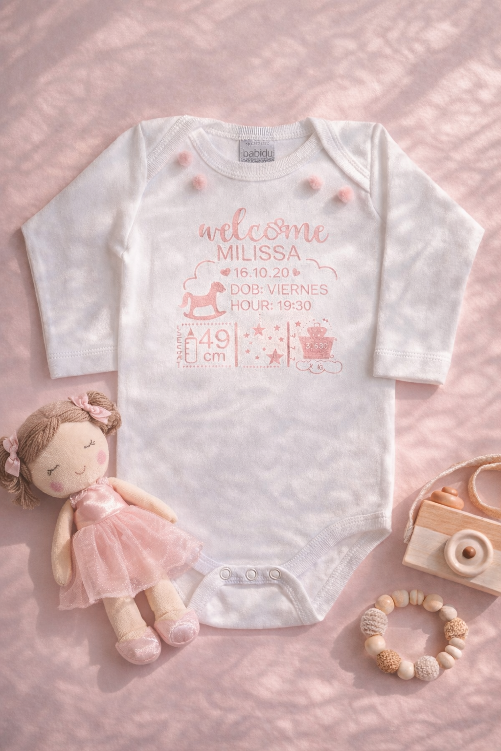 Body de bebé "Natalicio" - Imagen 2