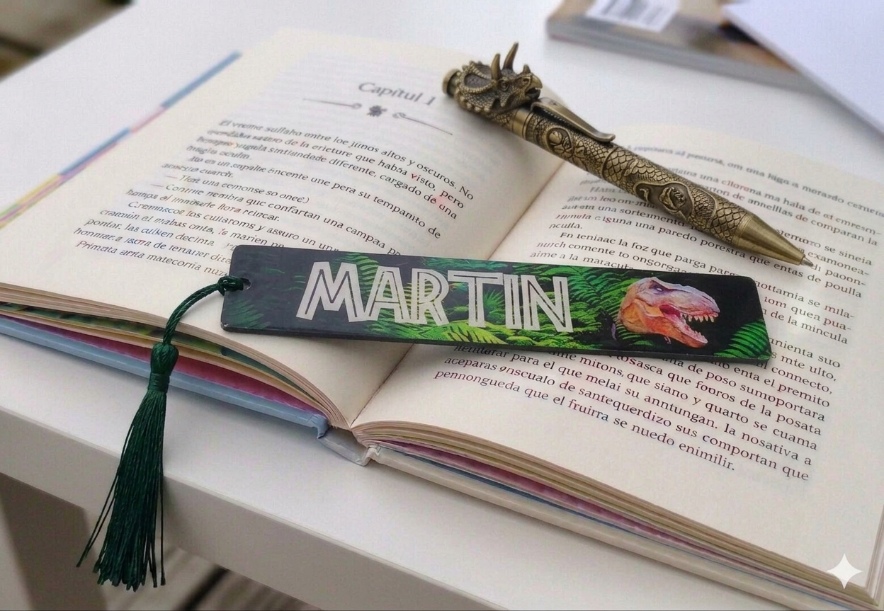 Marcapáginas personalizado infantil de metacrilato con resina - Imagen 3