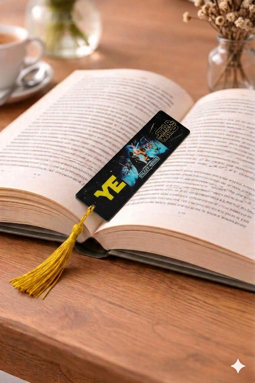 Marcapáginas personalizado de metacrilato para adullto bañado en resina - Imagen 4